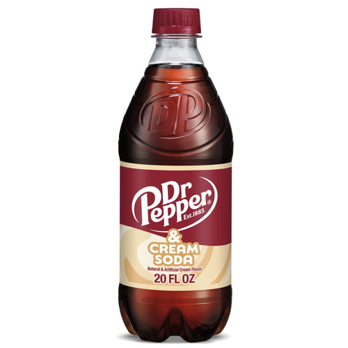 Dr Pepper & Cream Soda, 20 fl oz Bottle